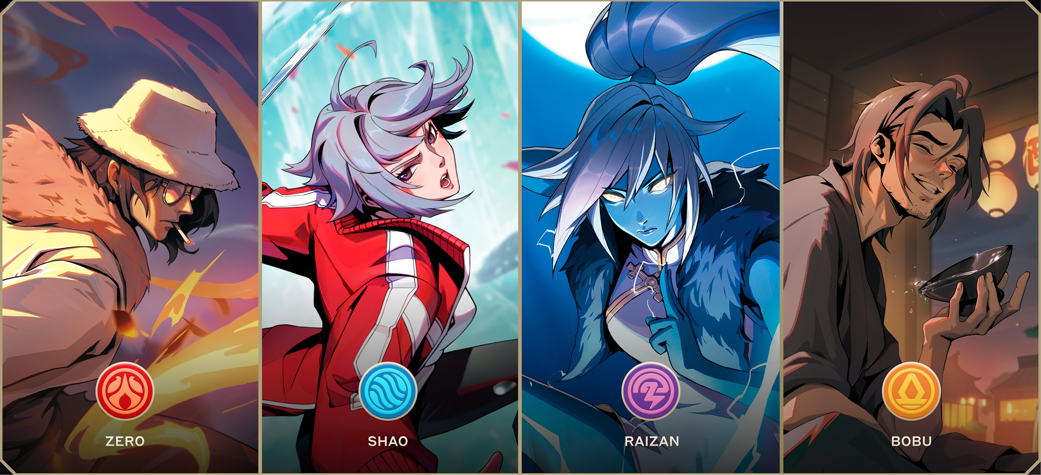 4 starter decks, 4 elements